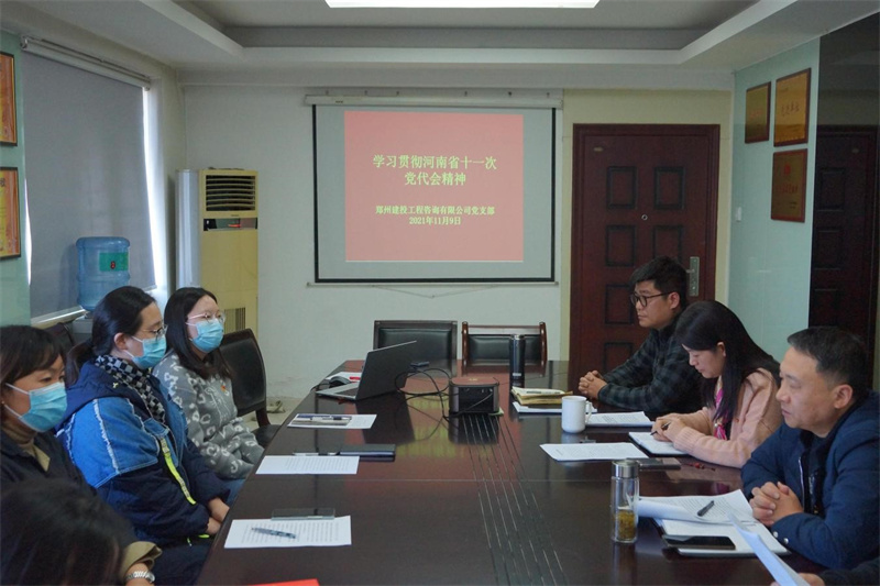 咨詢(xún)黨支部集中學(xué)習貫徹河南省第十一次黨代會(huì )精神